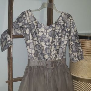Vintage Gray/White Dress